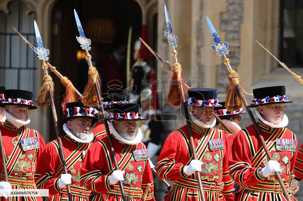 Emmanuel Macron Leaves Windsor Castle - UK