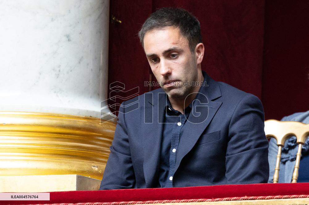 Romain Marleix attends the tribute to late MP Olivier Marleix at the National Assembly - Paris RL