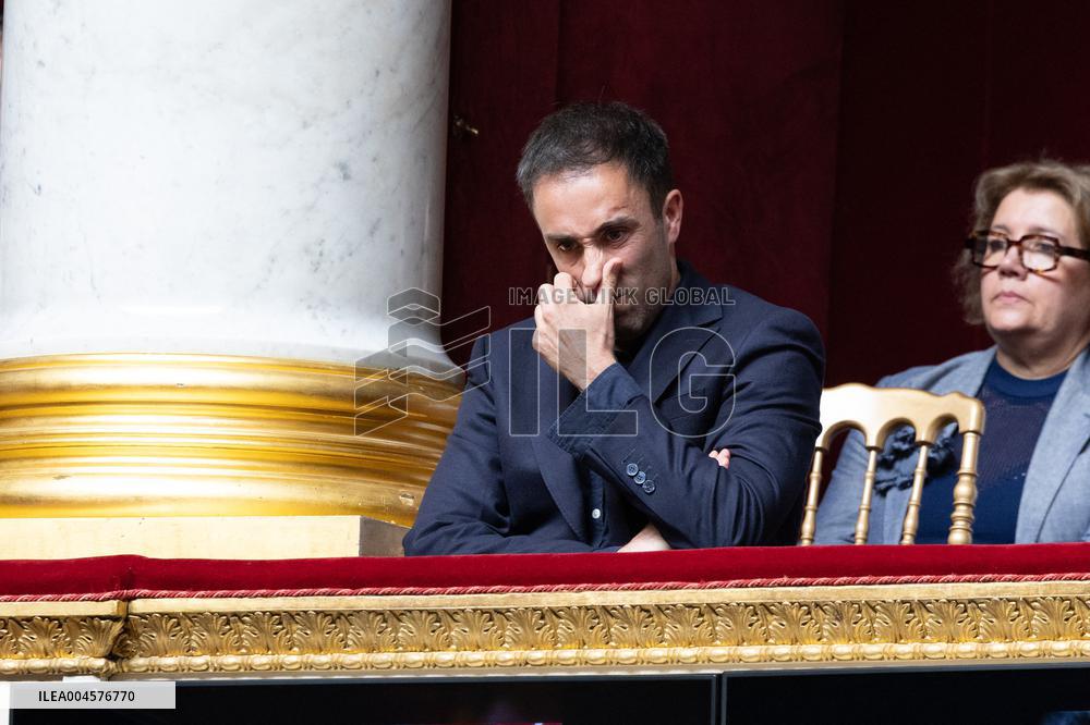 Romain Marleix attends the tribute to late MP Olivier Marleix at the National Assembly - Paris RL