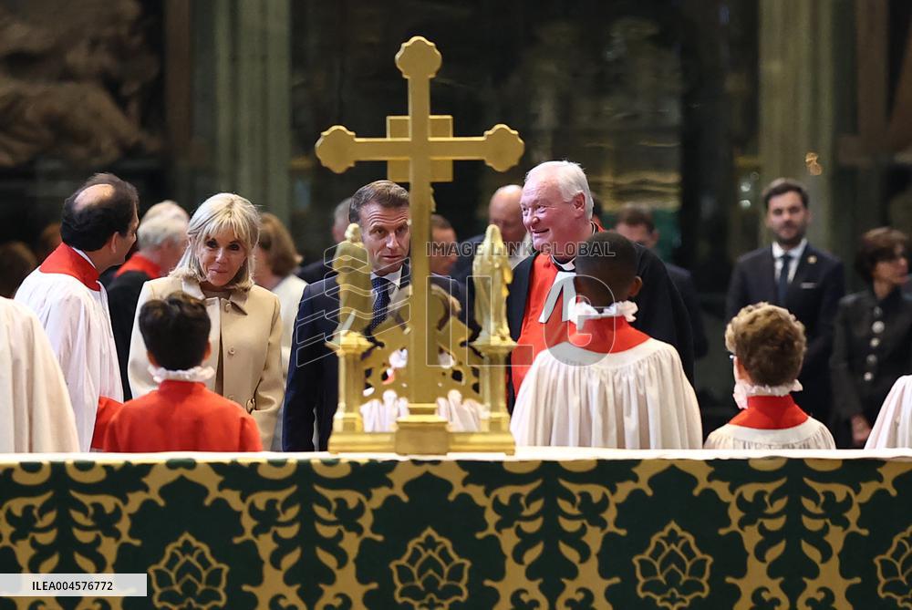 French President Visits Westminster Abbey - London