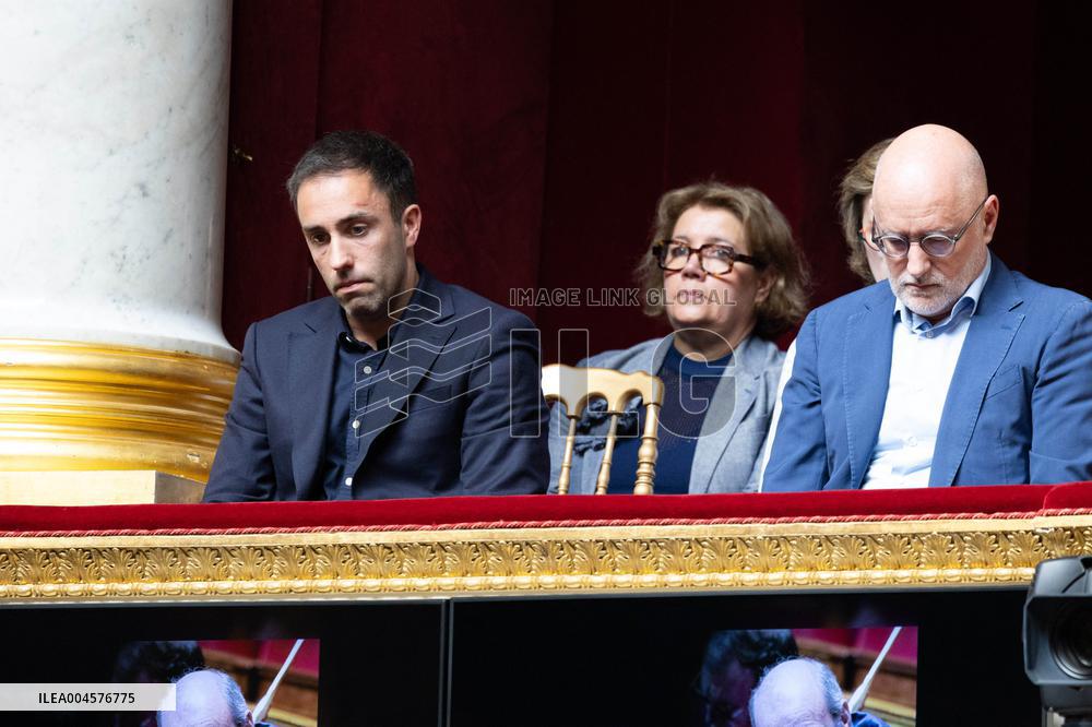 Romain Marleix attends the tribute to late MP Olivier Marleix at the National Assembly - Paris RL