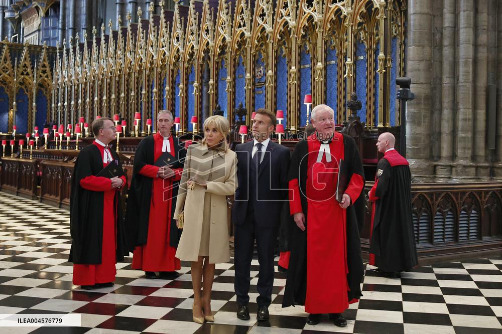 French President Visits Westminster Abbey - London