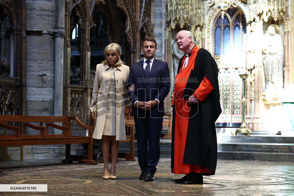 French President Visits Westminster Abbey - London