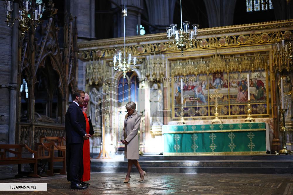 French President Visits Westminster Abbey - London