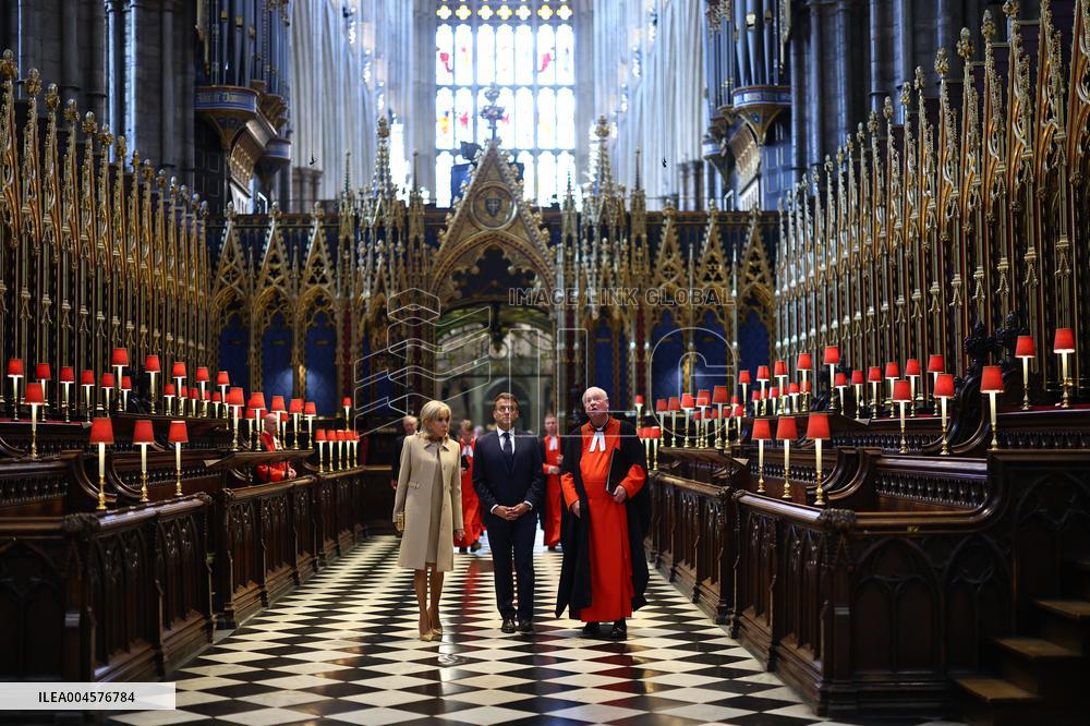 French President Visits Westminster Abbey - London