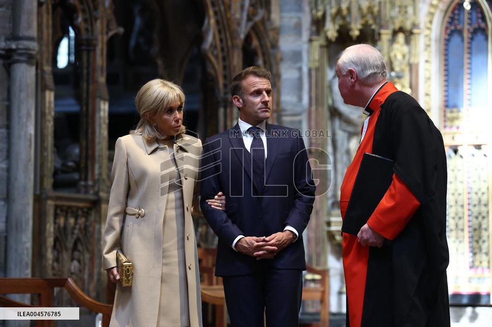 French President Visits Westminster Abbey - London