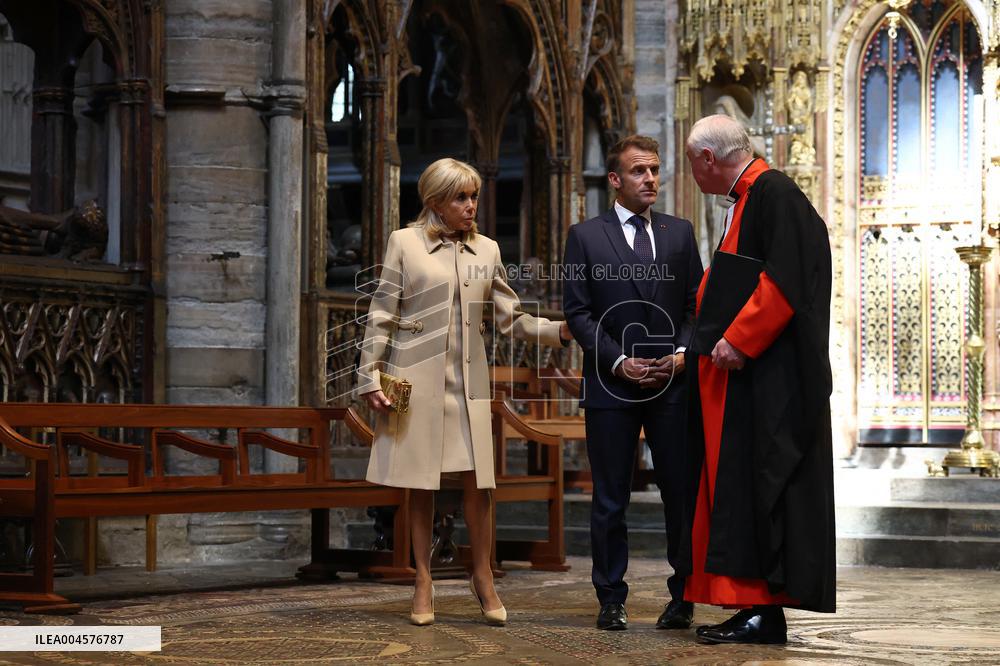French President Visits Westminster Abbey - London