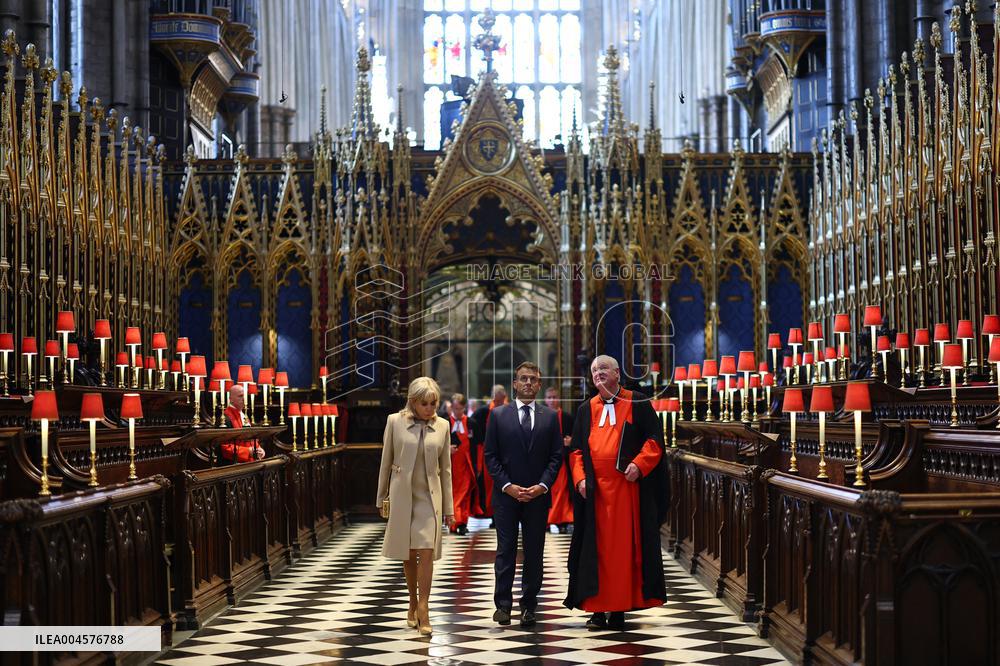 French President Visits Westminster Abbey - London