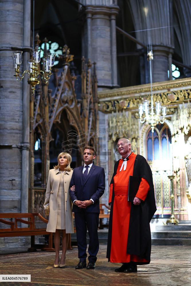 French President Visits Westminster Abbey - London