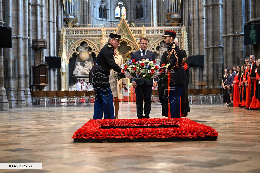 French President Visits Westminster Abbey - London