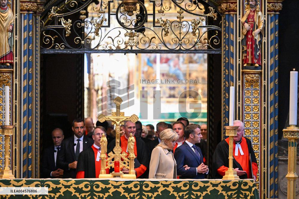 French President Visits Westminster Abbey - London