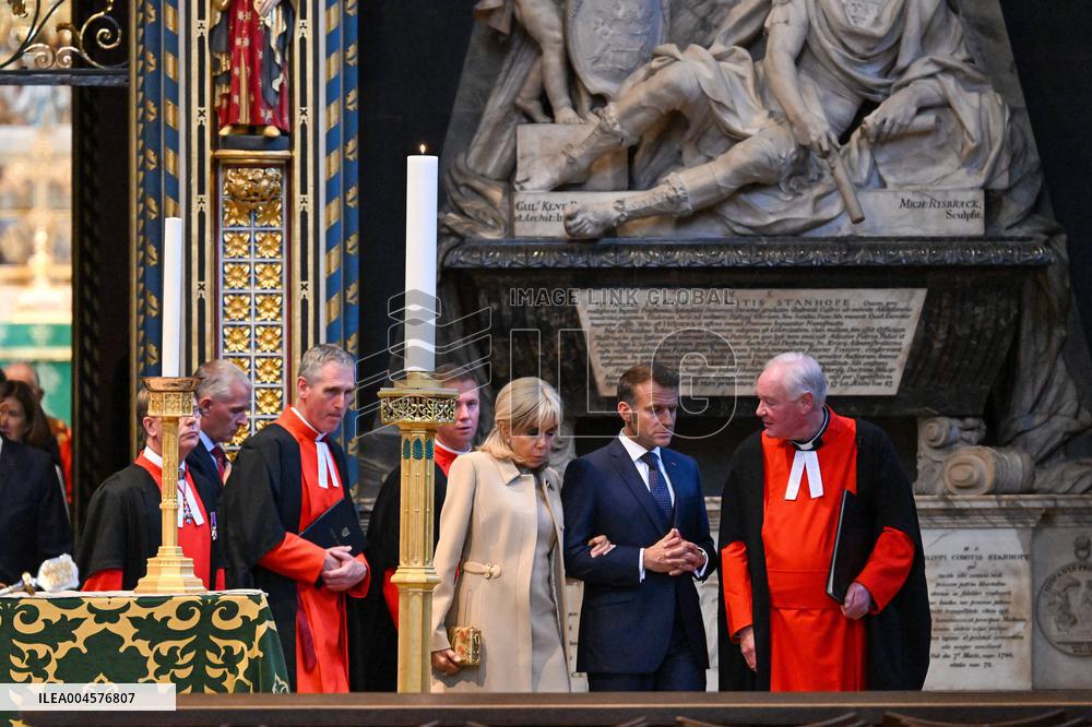 French President Visits Westminster Abbey - London