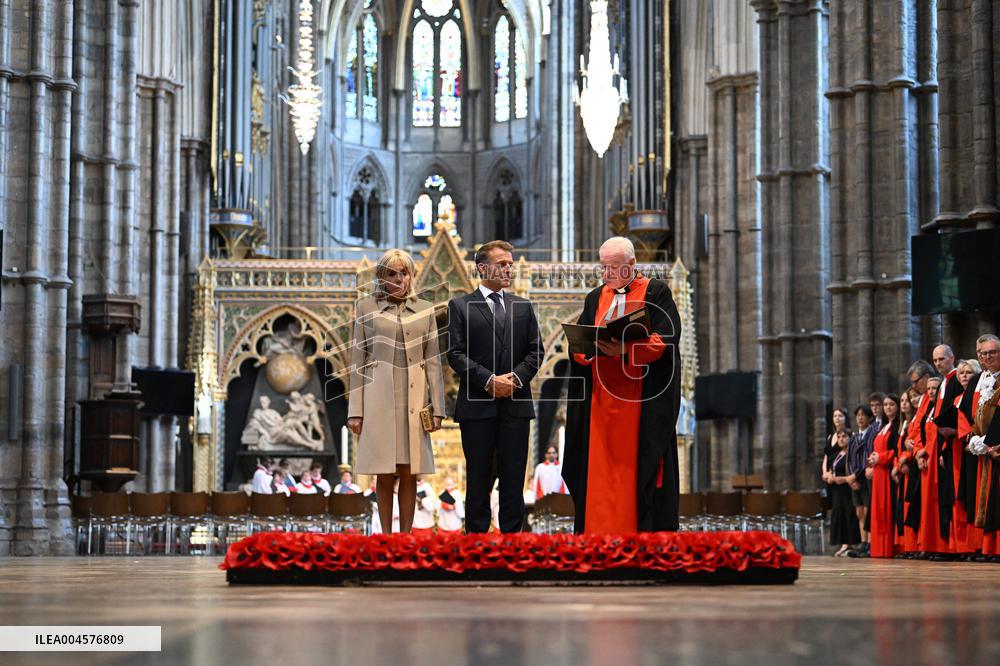 French President Visits Westminster Abbey - London