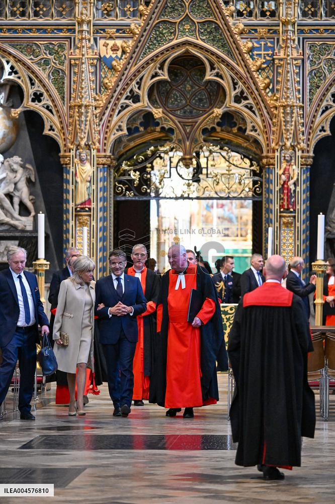 French President Visits Westminster Abbey - London