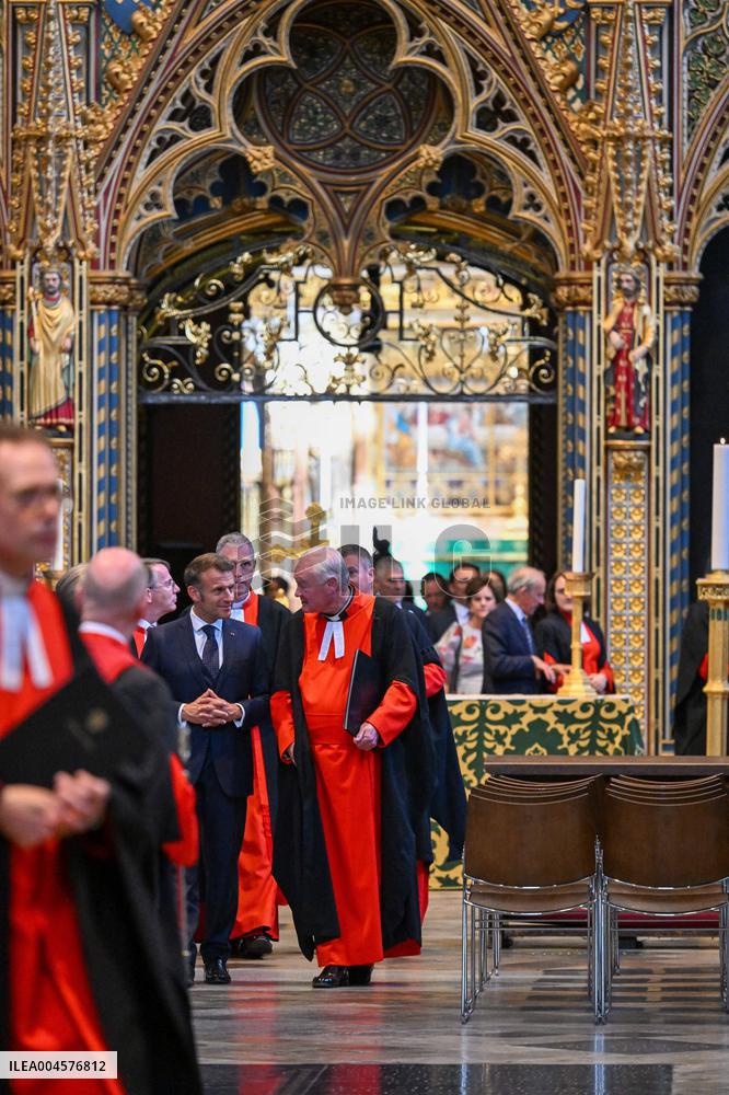 French President Visits Westminster Abbey - London