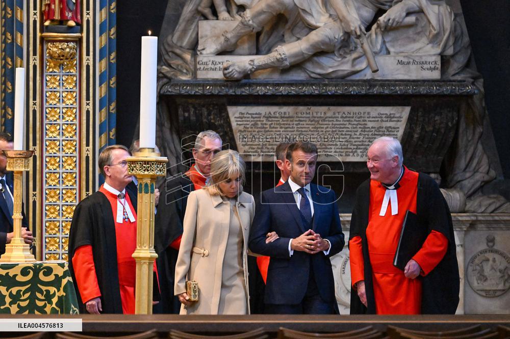 French President Visits Westminster Abbey - London