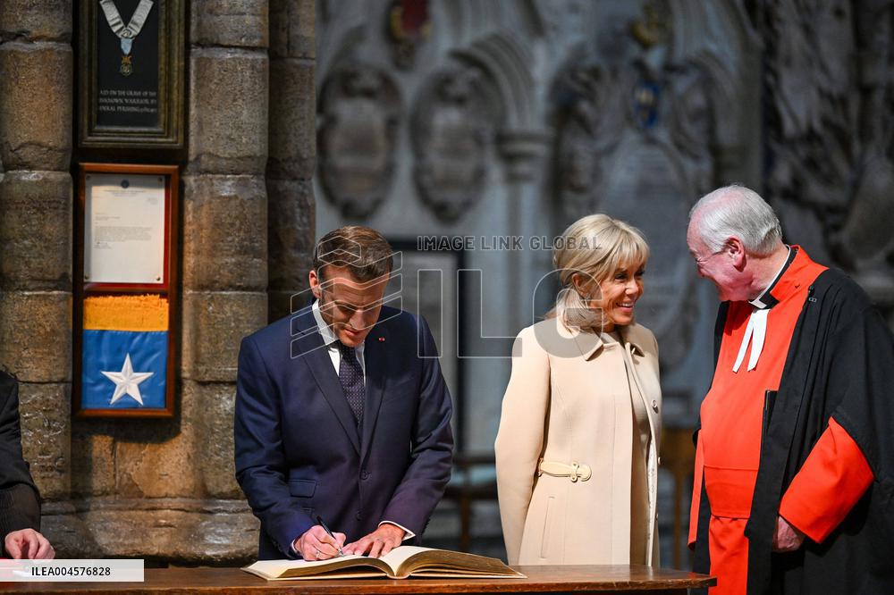 French President Visits Westminster Abbey - London
