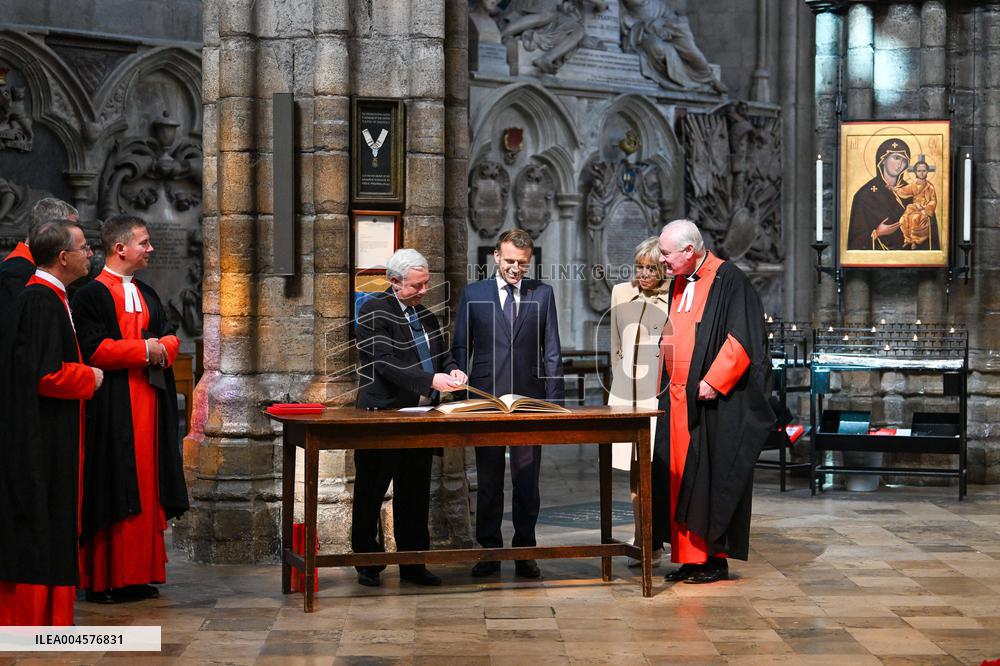 French President Visits Westminster Abbey - London
