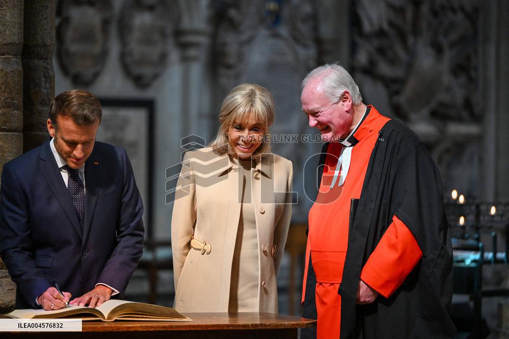 French President Visits Westminster Abbey - London
