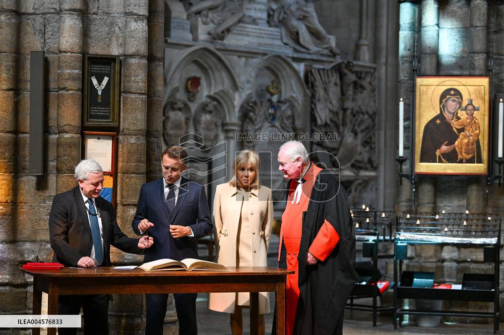 French President Visits Westminster Abbey - London