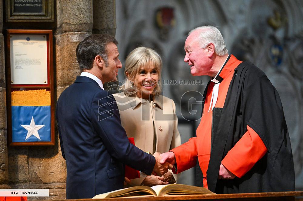 French President Visits Westminster Abbey - London