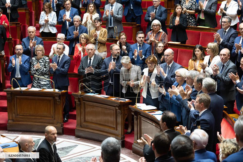 Tribute to late MP Olivier Marleix at the National Assembly - Paris RL