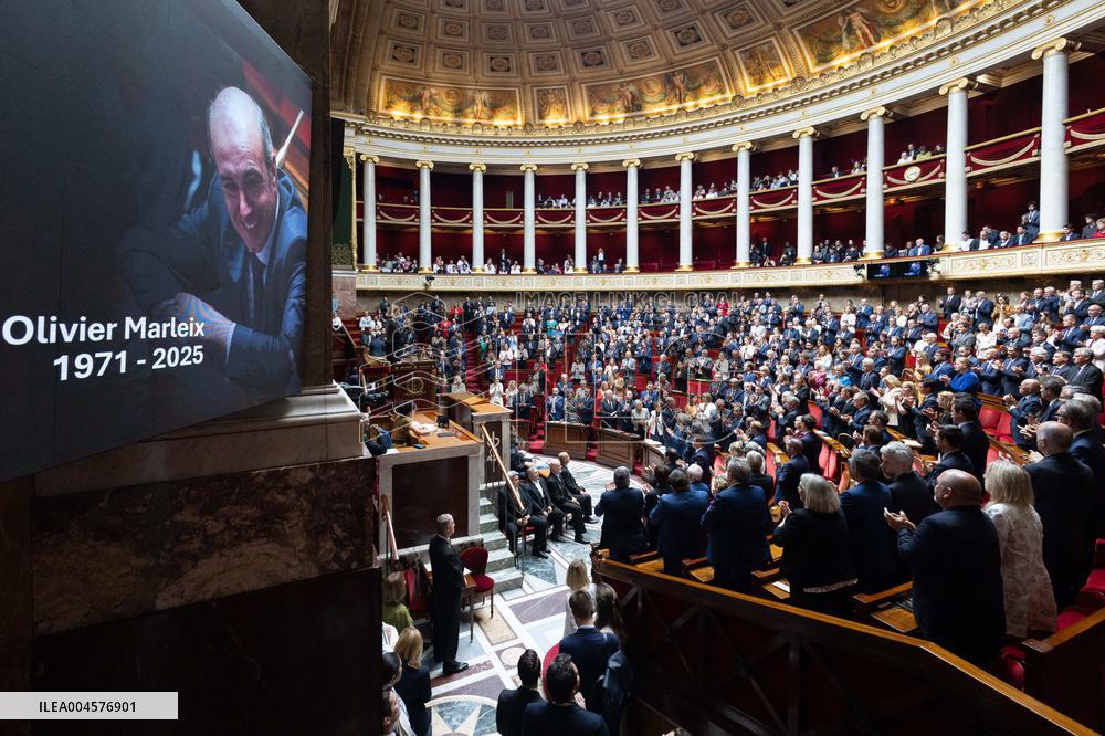 Tribute to late MP Olivier Marleix at the National Assembly - Paris RL