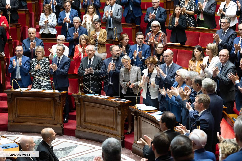 Tribute to late MP Olivier Marleix at the National Assembly - Paris RL
