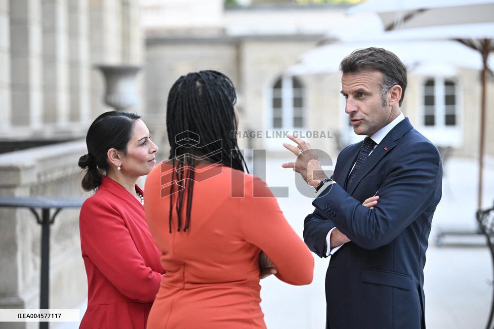 Emmanuel Macron on meeting - London