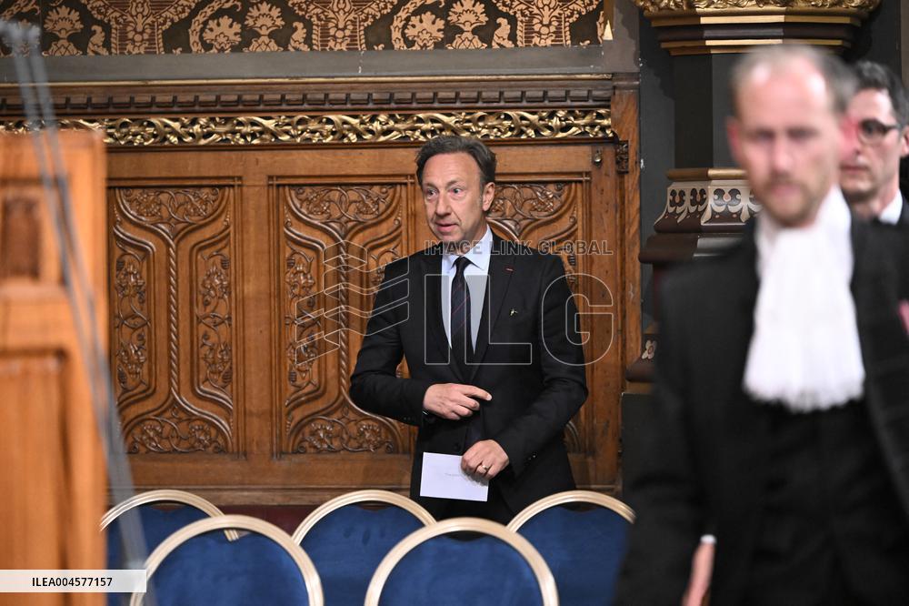 Macron Delivers A Speech In Front Of Parliamentarians - London