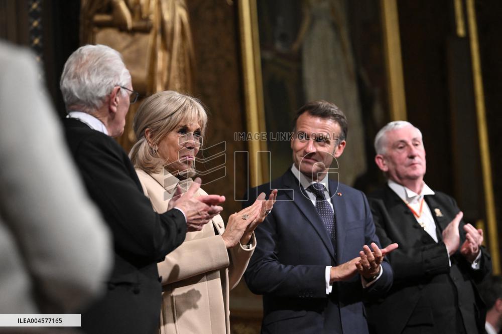 Macron Delivers A Speech In Front Of Parliamentarians - London