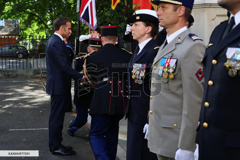 President Macron Pays Tribute to Charles de Gaulle - UK