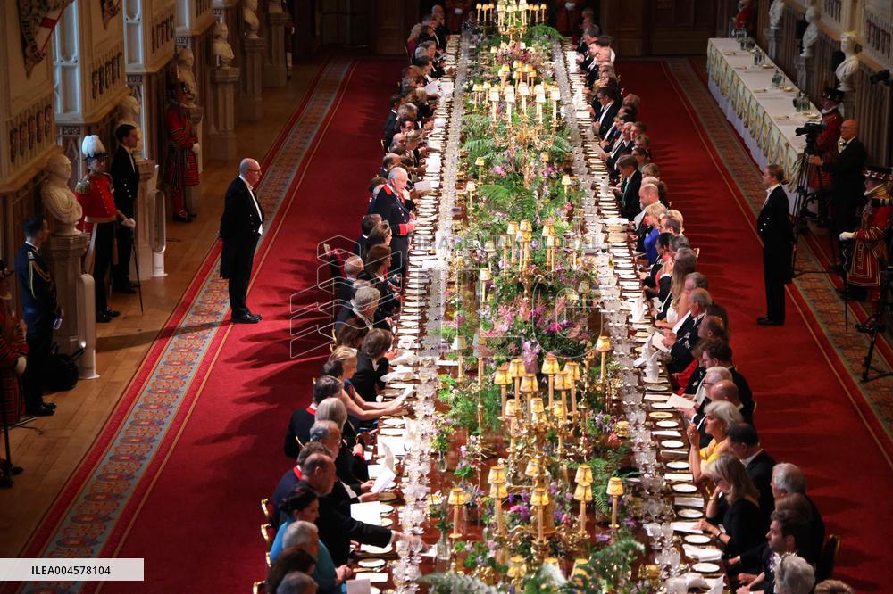 State Banquet At Windsor Castle