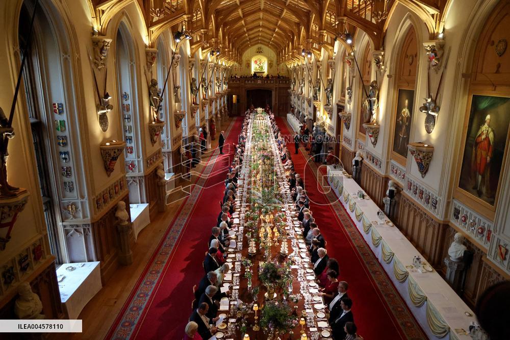State Banquet At Windsor Castle
