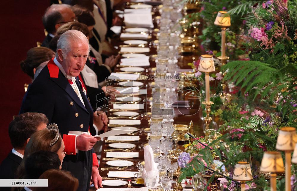 State Banquet At Windsor Castle