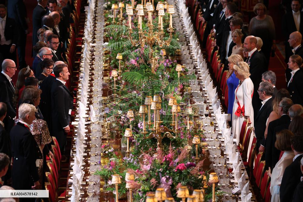 State Banquet At Windsor Castle