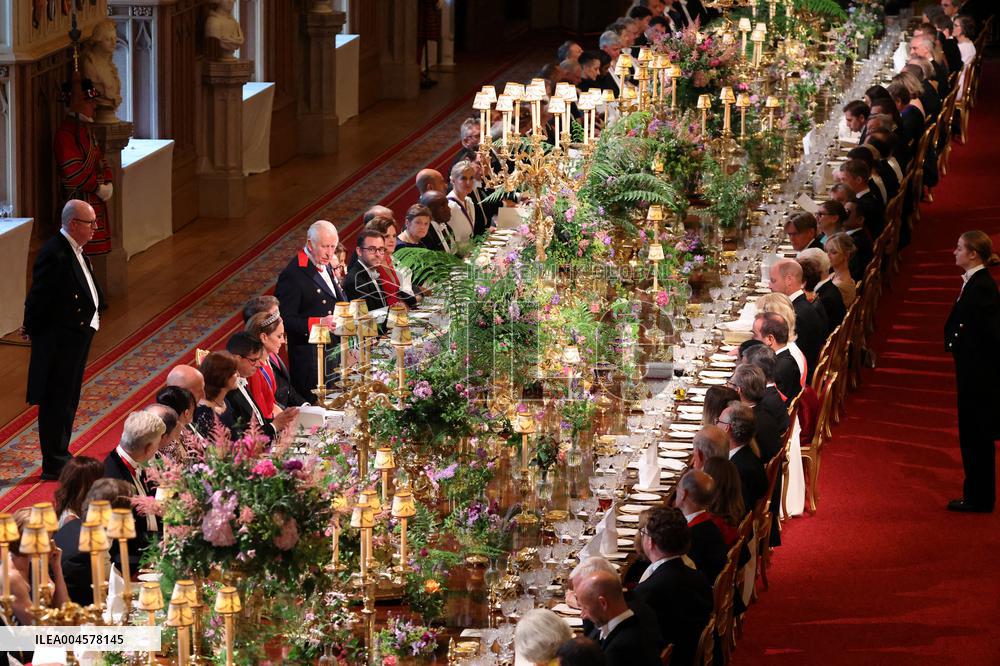 State Banquet At Windsor Castle