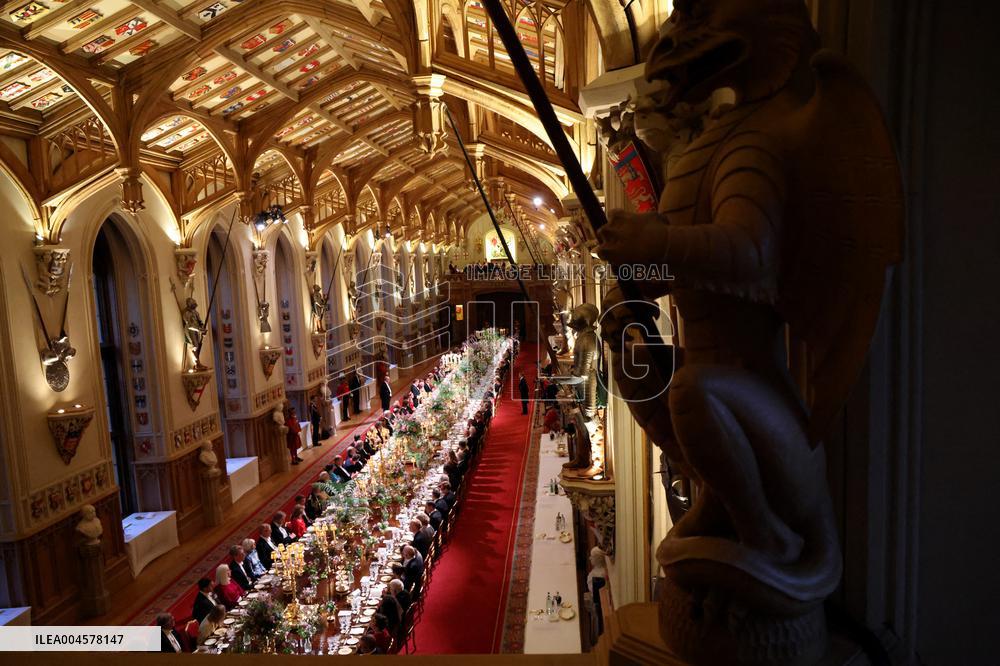 State Banquet At Windsor Castle