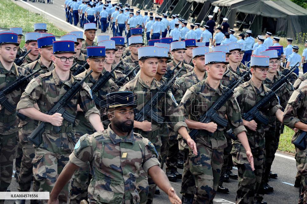 Champs-Élysées Parade Rehearsals in Satory - France