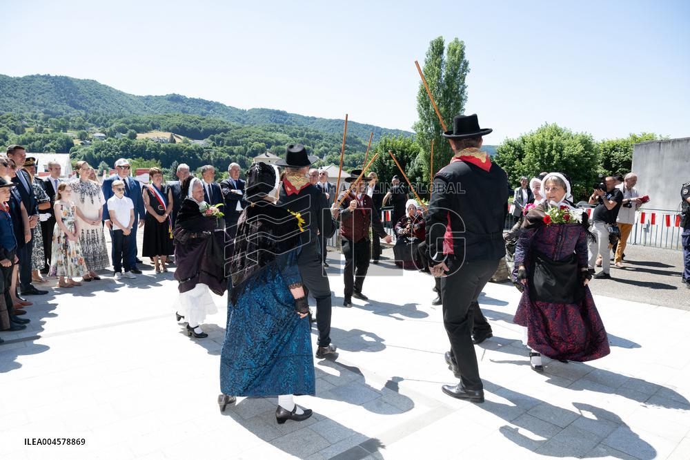 NO TABLOIDS WEB & PRINT - Princely Family of Monaco in Visit in Auvergne
