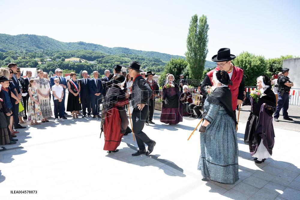 NO TABLOIDS WEB & PRINT - Princely Family of Monaco in Visit in Auvergne