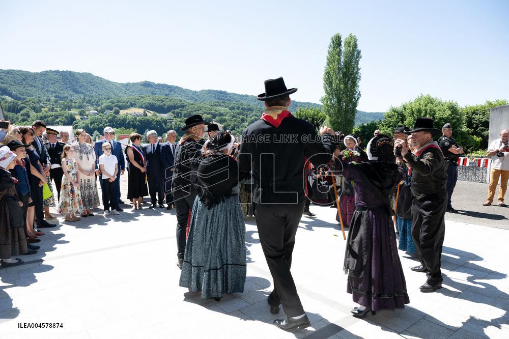 NO TABLOIDS WEB & PRINT - Princely Family of Monaco in Visit in Auvergne