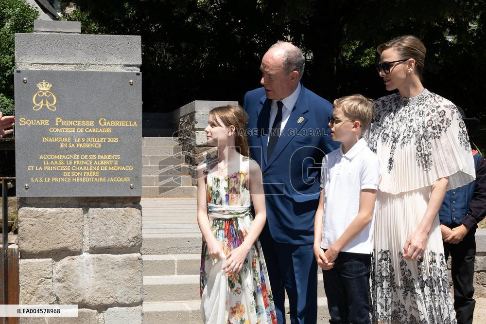 NO TABLOIDS WEB & PRINT - Princely Family of Monaco in Visit in Auvergne