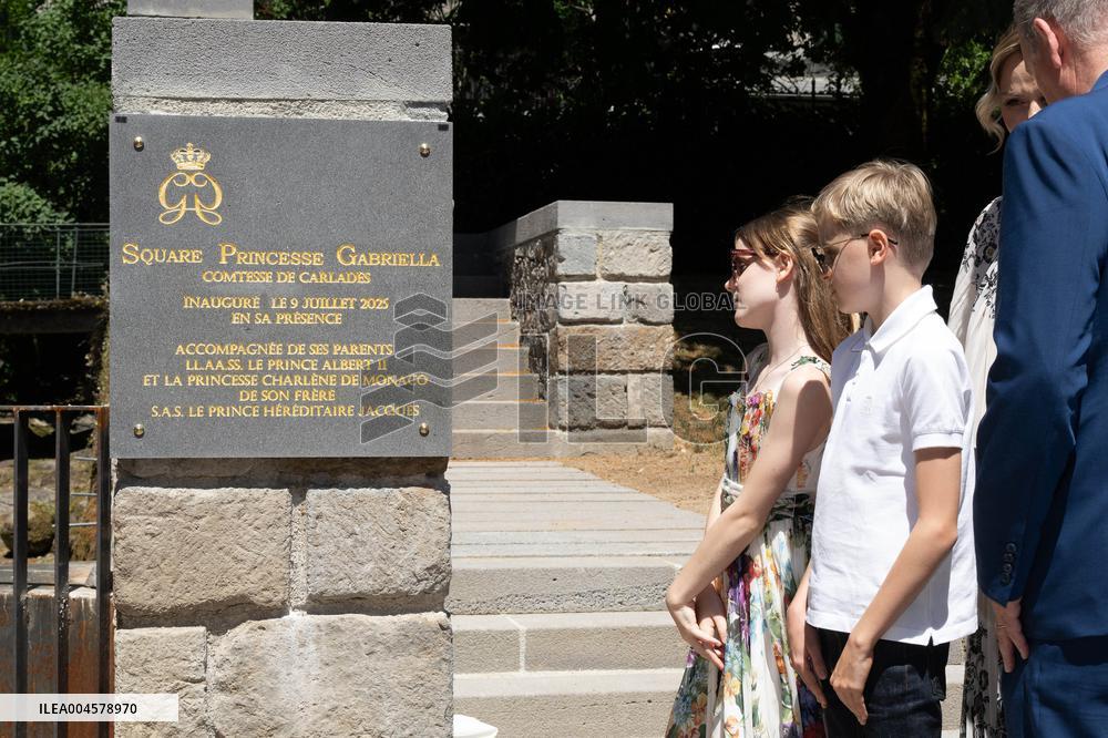 NO TABLOIDS WEB & PRINT - Princely Family of Monaco in Visit in Auvergne