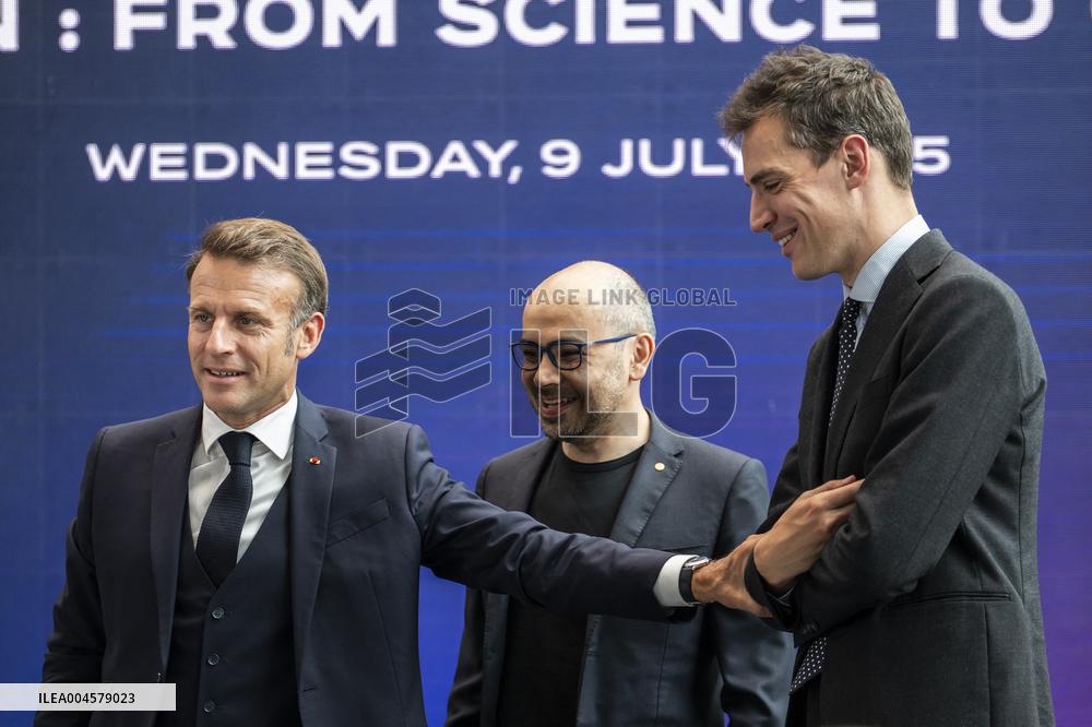 President Macron At AI Summit At Imperial College - London