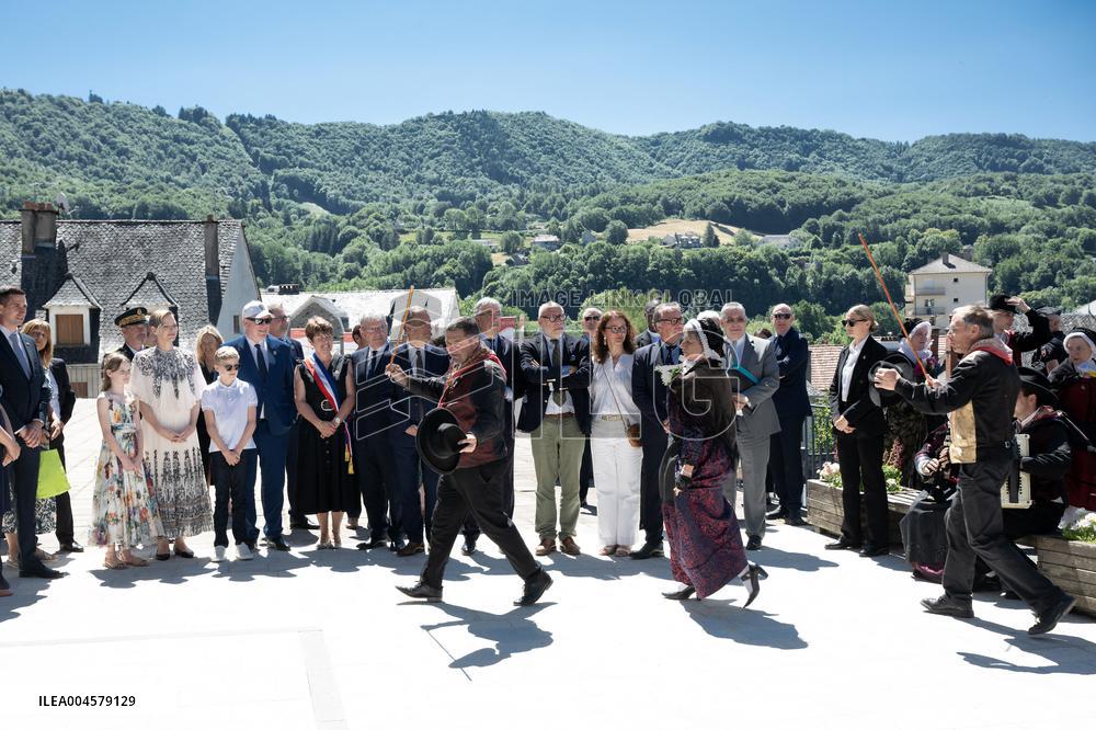 NO TABLOIDS WEB & PRINT - Princely Family of Monaco in Visit in Auvergne