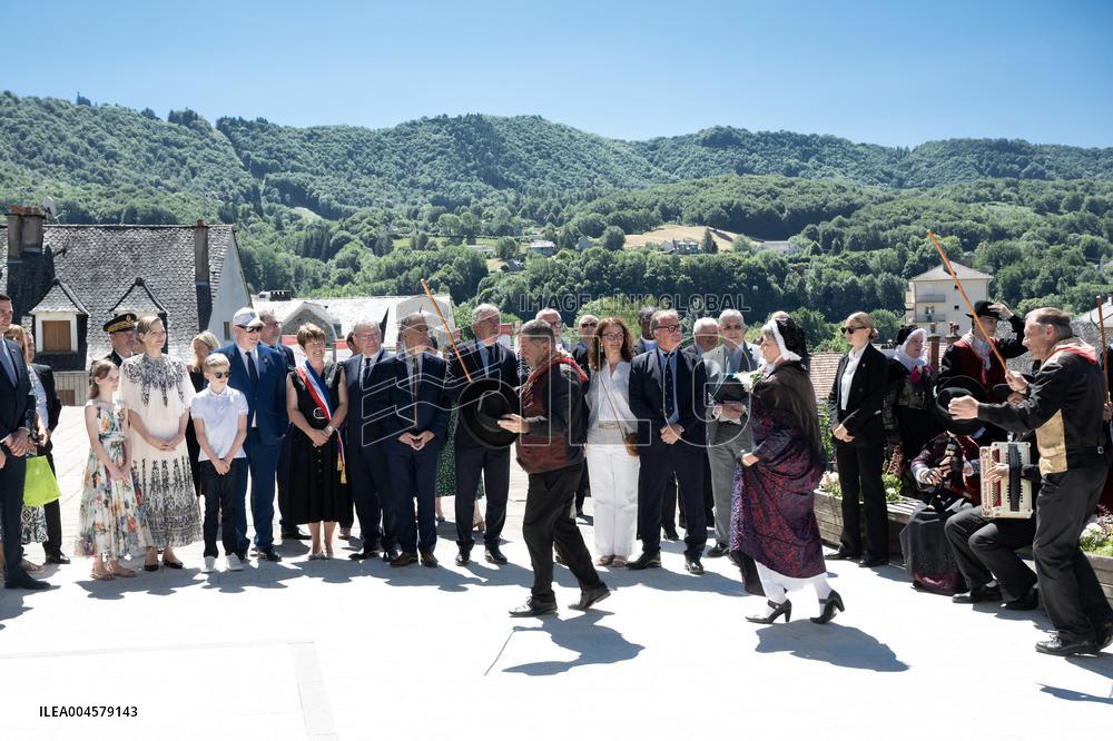 NO TABLOIDS WEB & PRINT - Princely Family of Monaco in Visit in Auvergne