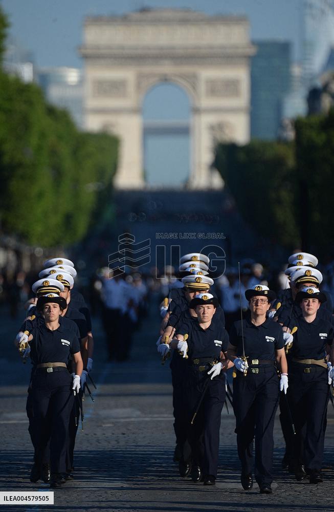 July 14 Parade Rehearsal on the Champs-Elysées - Paris