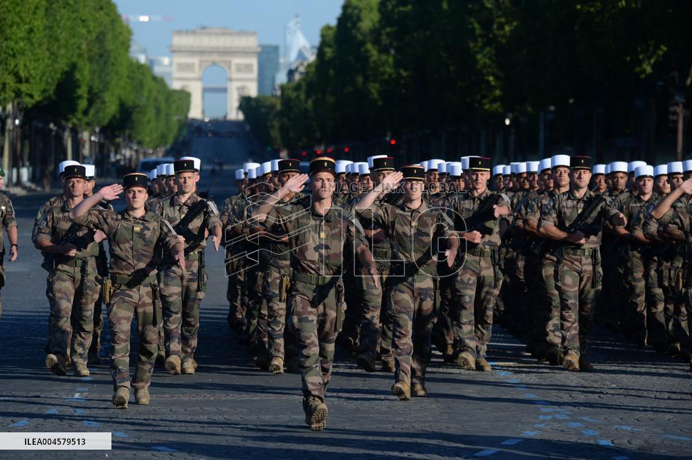 July 14 Parade Rehearsal on the Champs-Elysées - Paris