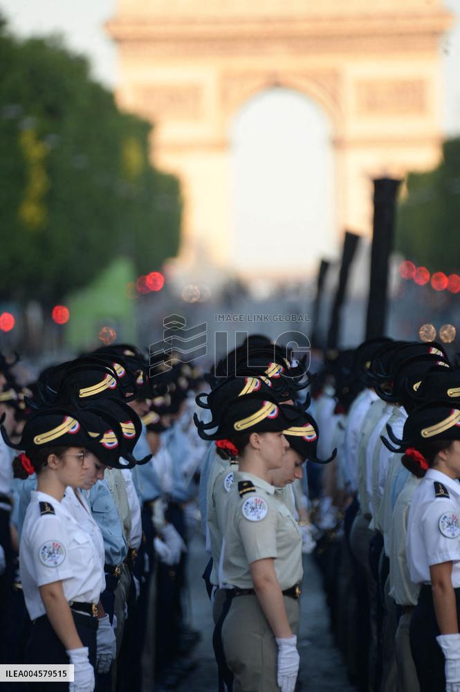 July 14 Parade Rehearsal on the Champs-Elysées - Paris